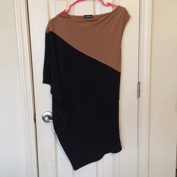 bebe Dresses & Skirts - bebe Asymmetrical two-toned dress